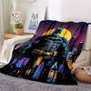 1pc Batman Blanket Lightweight Flannel Throw For Sofa, Bed, Travel, Livingroom, Office, Couch, Chair, And Bed
