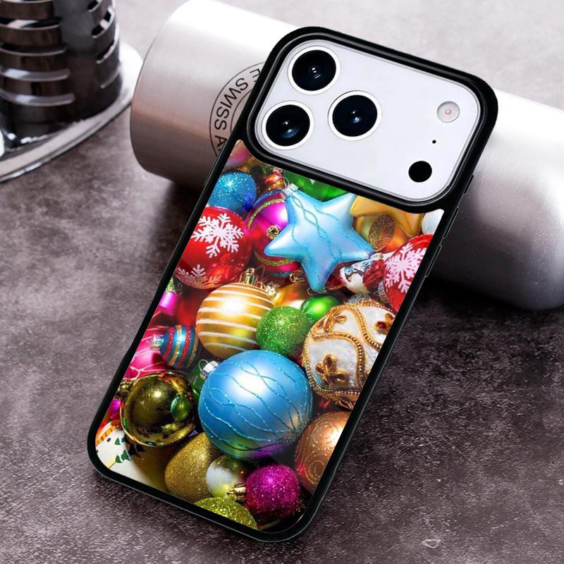 

Christmas Baubles Phone Case For iPhone 17 16 15 14 13 12 11 Pro Max Plus 17Air Soft Silicone Cover iPhone 16 Plus
