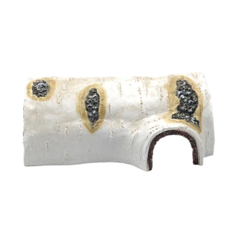 Aquariums Decorations Resin Tree Bark Fishtanks Landscape Cave Hideaways House for Turtles Reptiles Fish Safe Landscaping