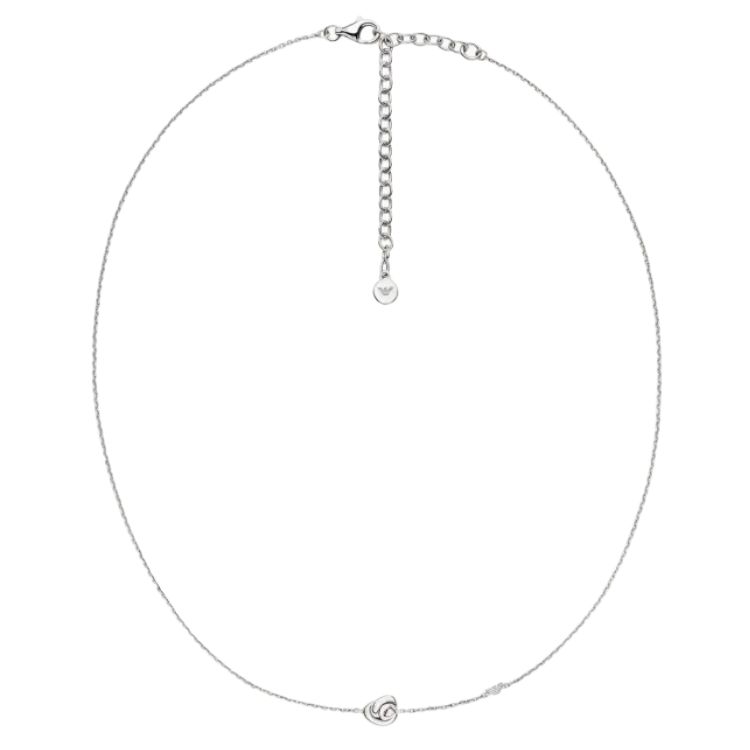 Emporio Armani 3D Knot Eagle Logo Slim Lobster Clasp Necklace Women necklace Silver EG3642040_NLP_NLC Shopping Bag