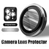1Set Camera Lens Protector Metal Ring For iPhone 16 15 14 13 12 11 Pro Max 16 Plus 13 12 mini Full Cover Camera Tempered Glass Protective film