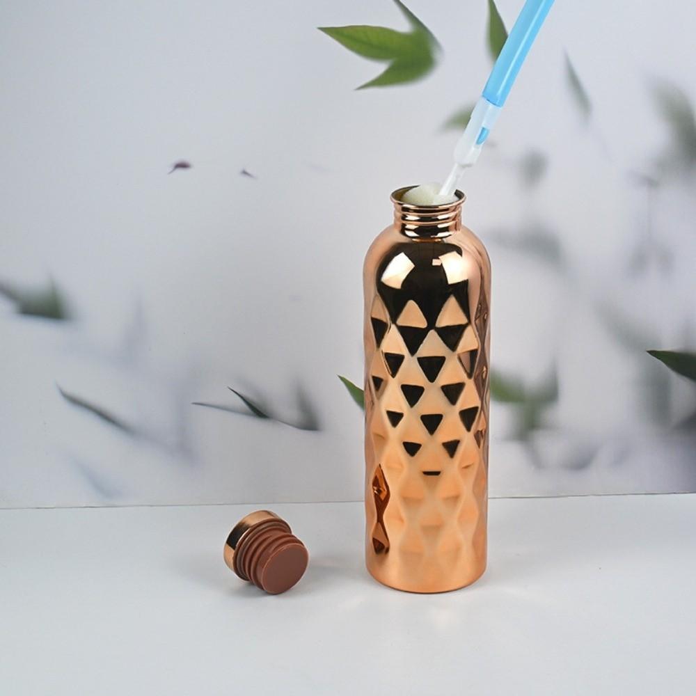 1300ml Sports Water Bottle Hammer Pattern Rhombus Embossed Stainless Steel Drinking Cup Leakproof Portable Drinking Flask