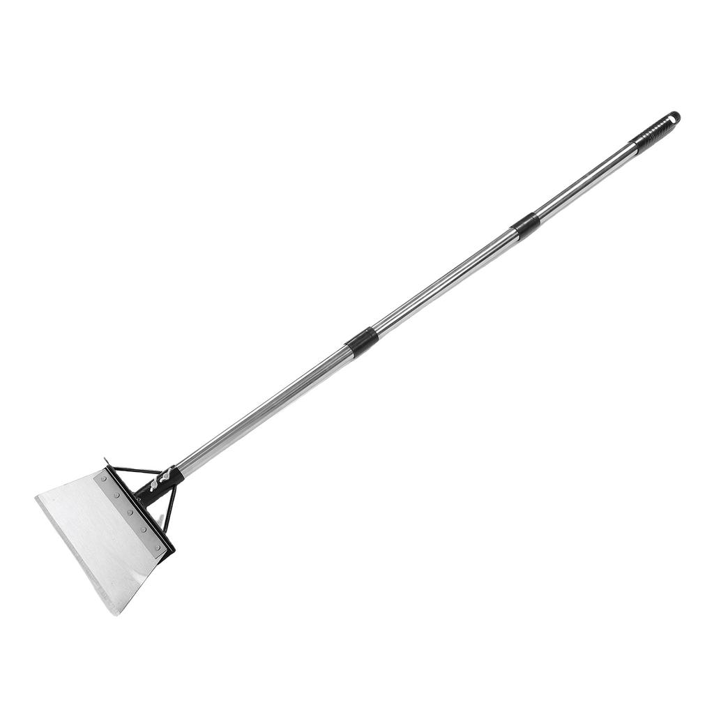Multifunctional Garden Cleaning Shovel Heavy Duty Steel Flat Shovel with Adjustable Handle Floor Scraper Outdoor Spade