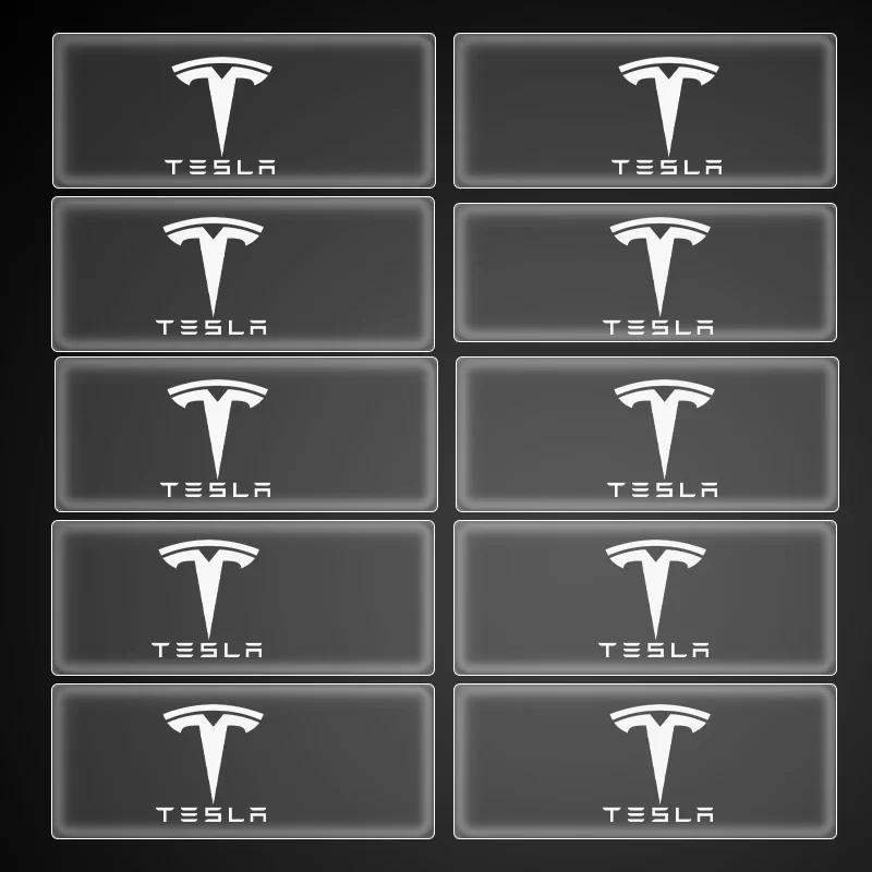 Autoaufkleber 2025 Neu Tesla 2/5/10 Stück Auto Türgriffaufkleber Reifen Rückspiegel Aufkleber Für Tesla Model 3 Model X S 2016-2020