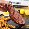 Western Food Simulation Model: Fake Steak with Corn, Egg, Vegetables, and Lemon - Edible Toy Decoration