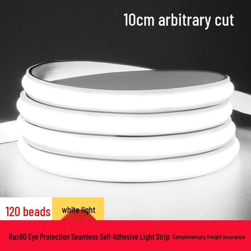 High Voltage 220V COB LED Strip Light: Super Bright, Waterproof, Self-Adhesive, Silicone-Coated for Home & Outdoor Use