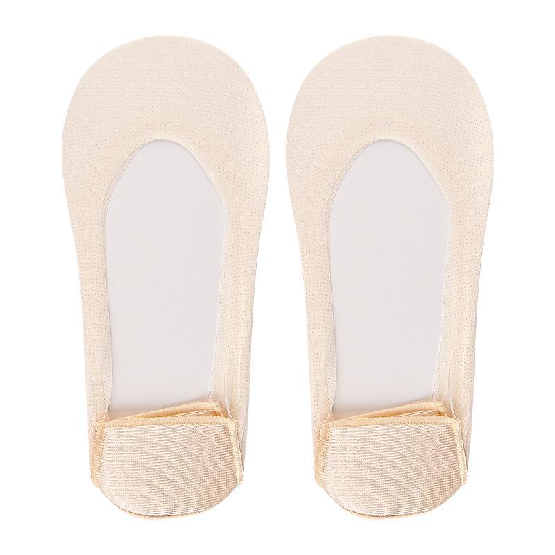 Women's Seasonal Stretchy Boat Socks - Thick Heel, Pressure Relief, Invisible Low-Cut, Non-Slip, Anti-Abrasion.