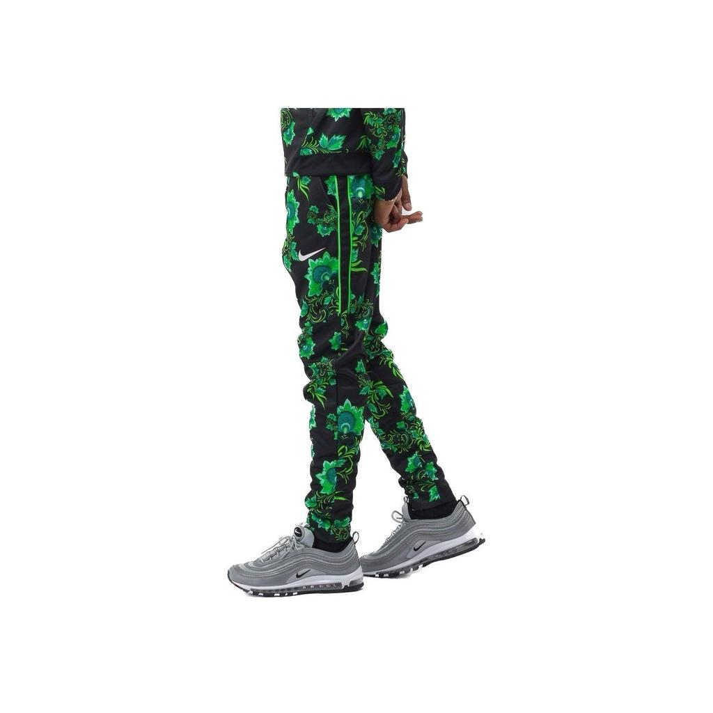 Nike Květinový vzor Celoplošný potisk Ležérní kalhoty Pánské Spodky Černá Zelená AH7887-010