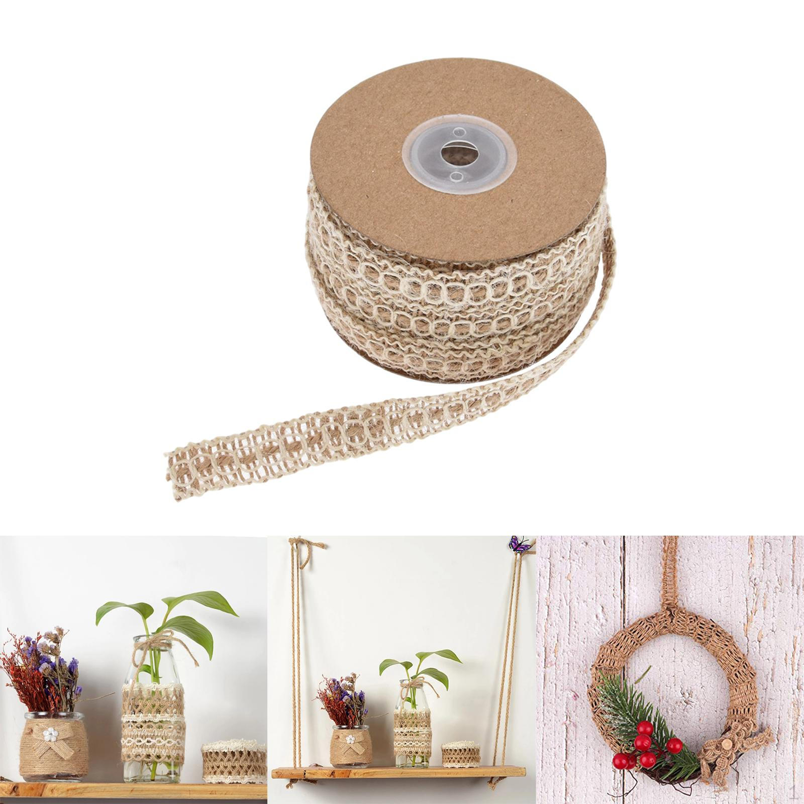 Джутовая мешковина Декоративная лента Пеньковая веревка для упаковки подарков j500