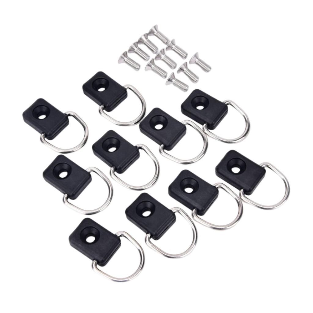 Kayak D Rings Buckles Lightweight Rope Buckle Safety Tie Down Loop, Deck Fitting Accessory