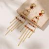 Delicate Natural Stone Dangle Earrings Adornment Chic Ear Drop Pendant Accessories Fringe Ear Hooks for Daily Wear Dates