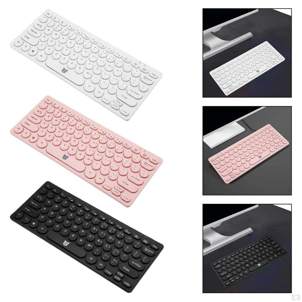 Wired Keyboard 78 Keys Convenient Mini Modern USB Plug and Play Silent Keystroke for Household