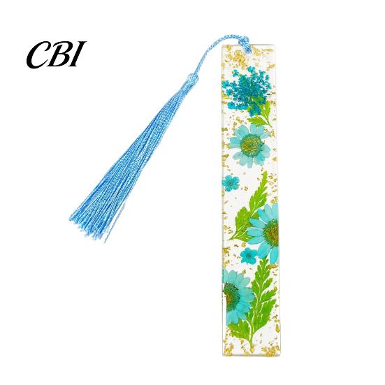 Unique Gift for Friends Dried Flower Resin Bookmarks with Tassels, Double-Sided Magnetic Durable Page Markers Book Lovers Friends, Pretty and Increase