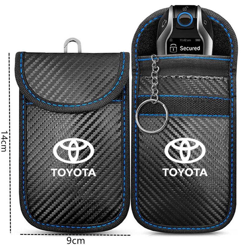 

Car Key Case Signal Blocker Bag RFID Shielding Pocket For Toyota Corolla Yaris Prius CHR Aygo Camry Auris Avensis Land Cruiser 4