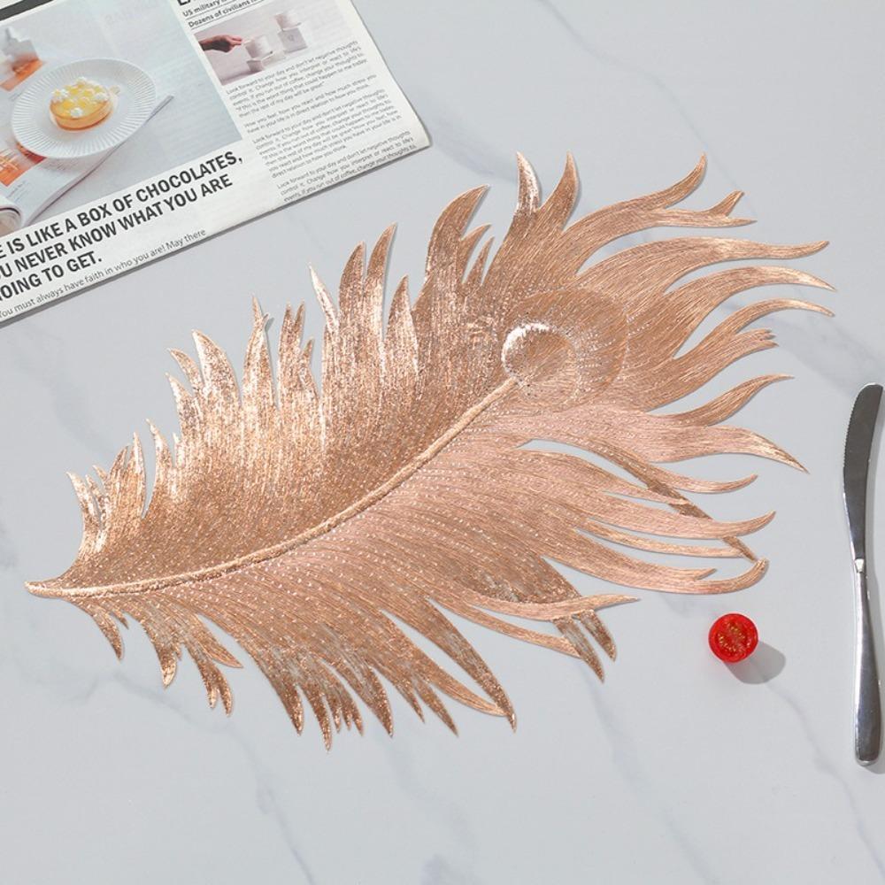 

Heat-Resistant Insulation Place Mats Washable PVC Table Mats High Quality Placemat розового золота