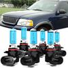 Halogen Headlights Fit For Ford Explorer 2002-2005 Headlight Bulbs,9005/HB3/H10 High Beam+ 9006/HB4 Low Beam+ 9145/9140 Fog Light Combo,Plug And