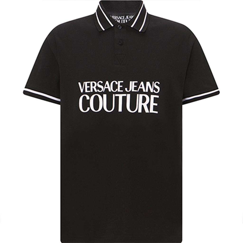 Versace Jeans Couture logo-print cotton polo shirt 74GAGT03-CJ01O-899