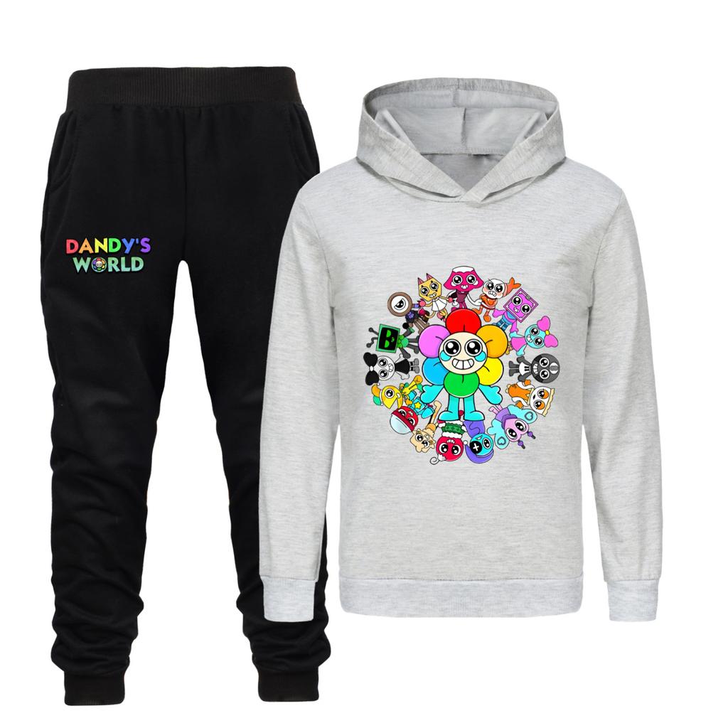 Dandys World Conjunto de Ropa para Niños Ropa Infantil de Dibujos Animados Sudadera con Capucha+Pantalón Conjunto de 2 Piezas Niños Pequeños Niñas Chándal Niños