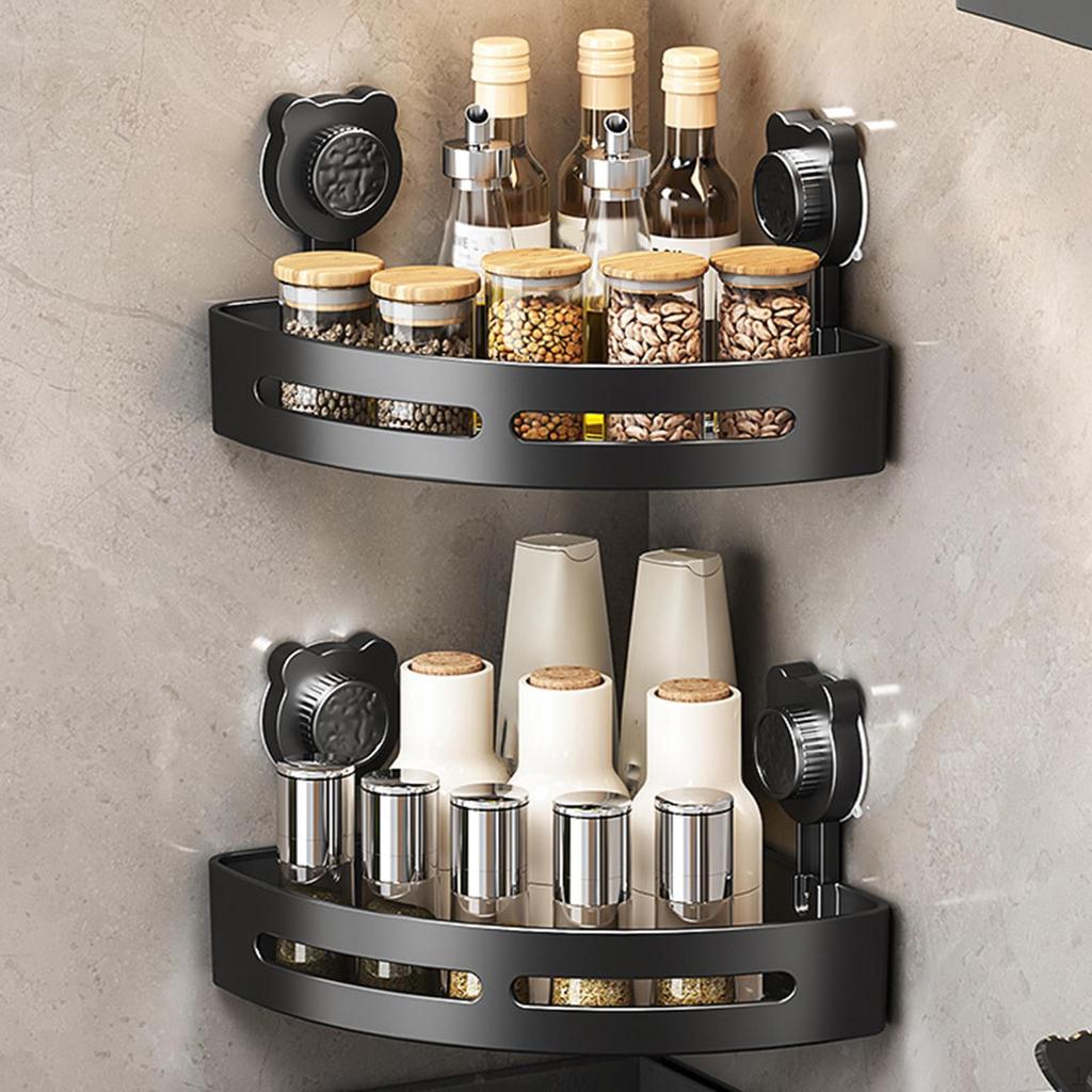 Bathroom Organizer Shampoo Storage Rack Triangular Shower Corner Shelf for Living Room