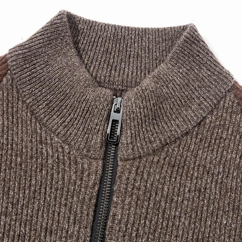 Pierre Cardin Men's Wool Blend Stand-Collar Cardigan