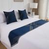Modern and Minimalist Bed Flag and Bedside Towel New Style Chinese Hotel Model Room Beds Flag Bed Cover Beds End with Towels for Home Decoration
