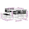 VidaXL Garden Dining Set 9 Pcs Black Wicker 3295053