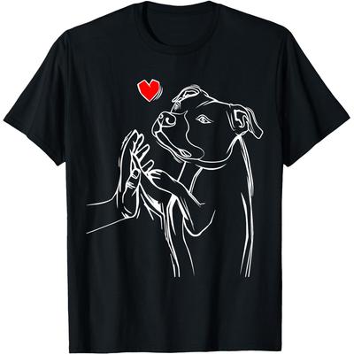 Terrier Amstaff Chiens Amstaff T-shirts Hommes Coton Humour Streetwear Tee Manches Courtes Unisexe Vêtements Amples