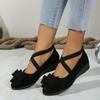 Fashion Women's Shoes 2024 Elastic Band Women's High Heels Fashion Butterfly-knot Casual Pumps Women New Plus Size Wedge Shoes for Women