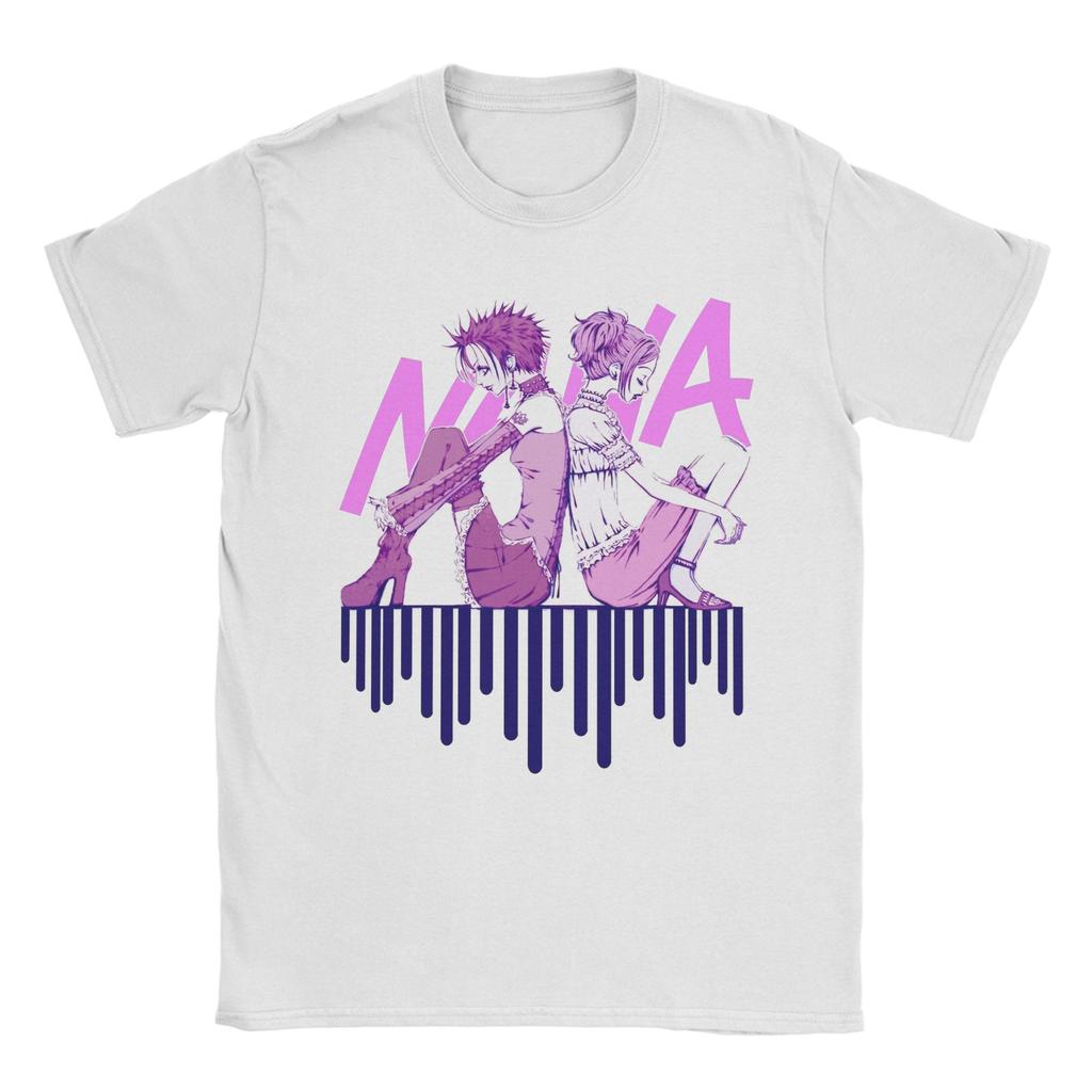 Black Stones Nana Mangaanime T Shirt Men Cotton Tops Casual Osaki Anime Kawaii Cartoon Round Neck Short Sleeve