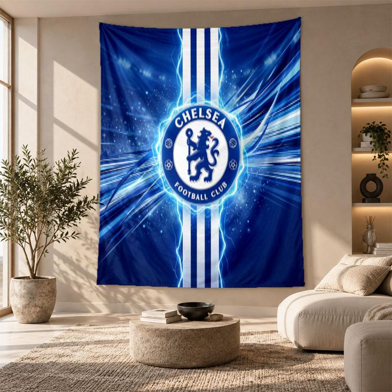 Decorative Tapestry,Chelsea FC Printed Wall Art, Lightweight Wall Hanging For Bedroom Background