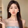 Oversized Alloy Faux Pearl Earrings Statement Drop Earring Studs Women Fashion Jewelry