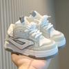 Kinder Sportschuhe 2025 Frühling und Herbst Jungen Freizeit Board Schuhe High-Top Mädchen kleine weiße Schuhe weichsohlige Baby Brotschuhe