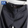 ROMON Men's Plaid Business Casual Straight-Leg Pants