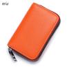 Stylish RFID Accordion Leather Card Holder with Zipper