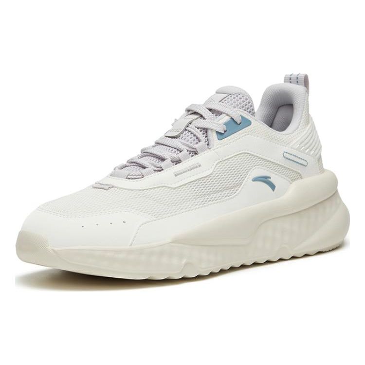 Anta Unrestrained Series Shock Absorbing Non-Slip Wear-Resistant Low-Top Sports Casual Shoes Men Sneakers White Gray 912328823-1