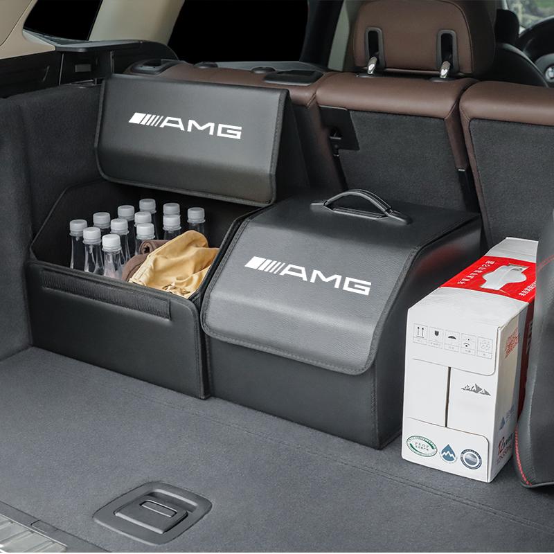 Car Large Organizer Storage Box Collapsible Tool Camping Box Accessories Car Decal For Mercedes Benz AMG W214 W205 W204 W206 W21