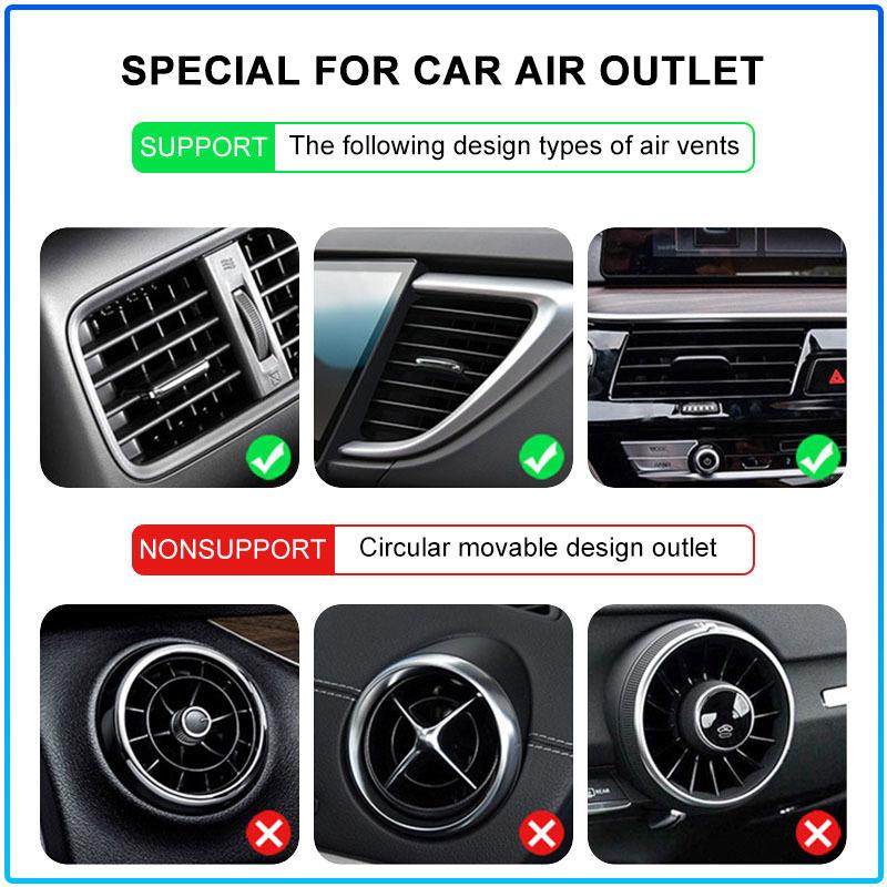 Car Badge Emblem Phone Holder Bracket Air Clip Mount Stand Accessories For Volvo 240 C70 S40 S50 S60 S70 S80 S90 V40 V50 V60 V90 XC40 XC60 XC90 Truck