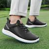 Waterproof Men’s Golf Shoes Lace-up Golf Training Sneakers Spikeless Golf Trainers Breathable Business Dress Shoes Casual Travel