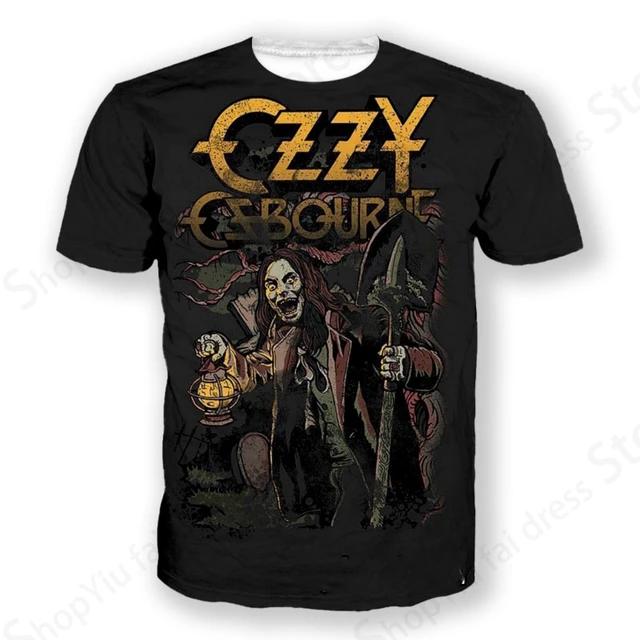 Rock Band T Shirt Ozzy Osbourne 3d Printed Tshirt Men Women Fashion T-shirt Hip Hop Tops Tees Graphic T-shirts Men Clothes Kids