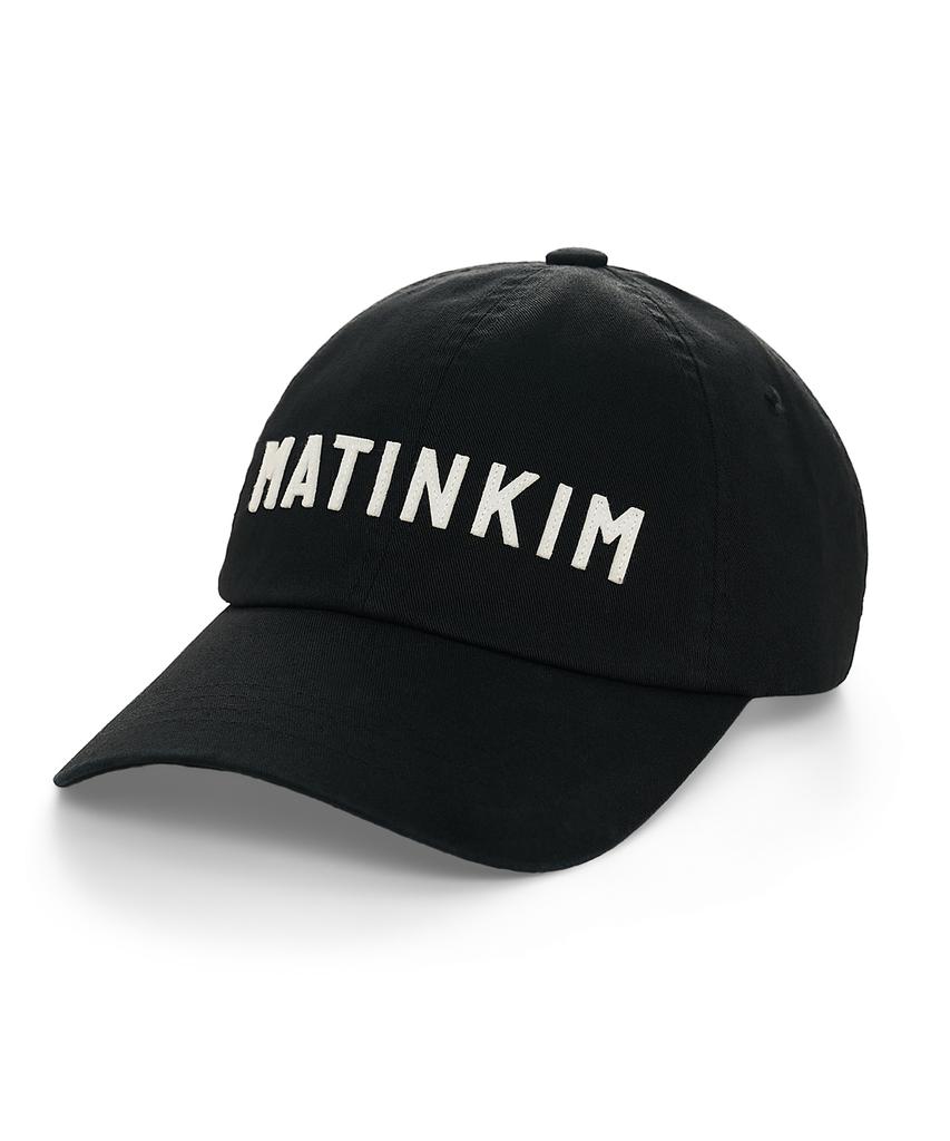 Mattengkim Applique Felt Logo Ball Cap In Black