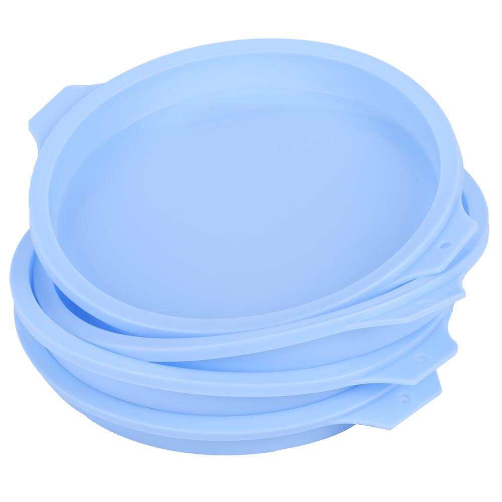 8 Inch Silicone Round Shape Cake Mold Baking Tray Plate Accessories for Colorful Cake