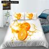 Kids Orange Duvet Cover King Queen Fruit Tangerine Bedding Set Tropical Botanical Comforter Cover 2/3pcs Polyester Quilt Cover