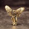 Classic Style Brass Blessed Guardian Angel Figurines Miniatures Tabletop Good Ornaments Lovely Space-saving Statue Home Decorations Crafts
