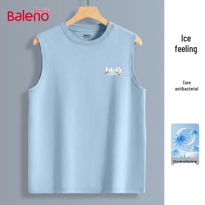 Baleno Men s 7A Antibacterial Ice Silk Sleeveless Tank Top M