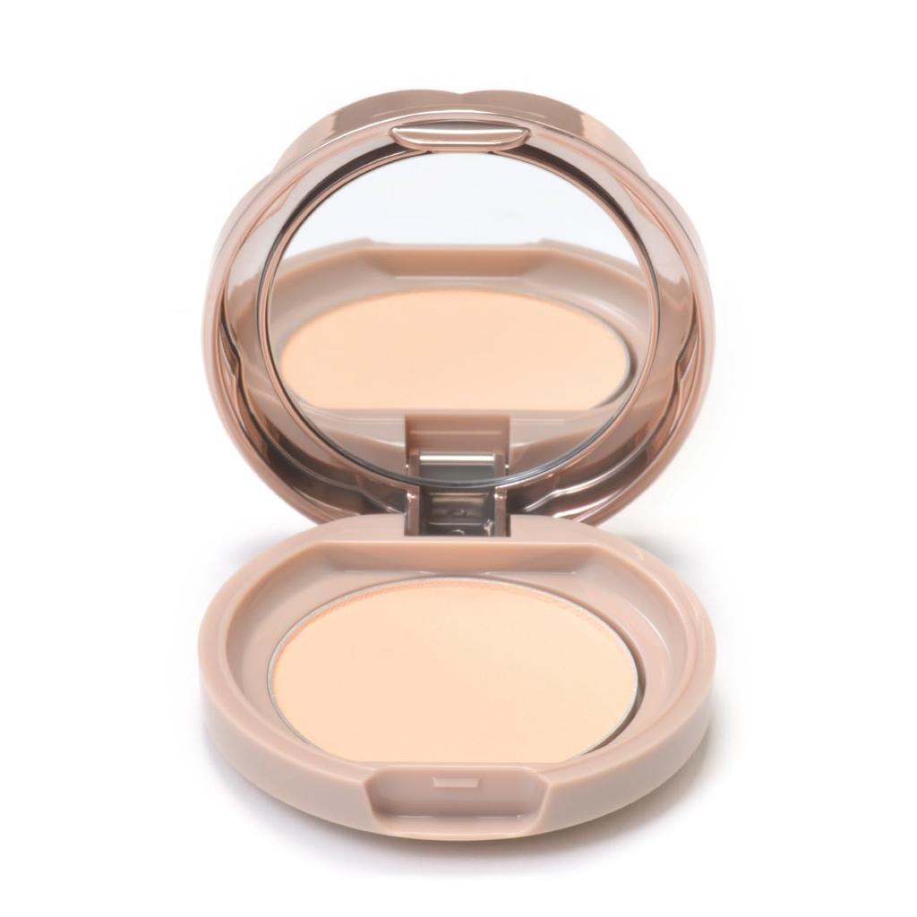 CANMAKE Marshmallow Finish Pressed Powder Mini MO Matte Ochre 5g - Compact with Mirror & Puff for Flawless Marshmallow Skin - Pink Ochre