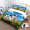 Cartoon Farm Animals Happy Gathering Duvet Cover Set With 3D Printing Design Soft Polyester Bedding Set All-Season Comfort