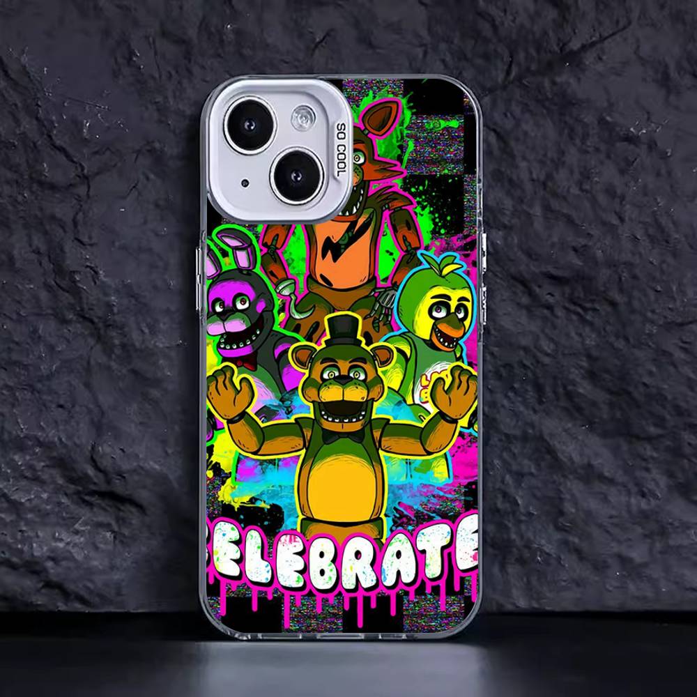 Amine Fnaf Fives-nights-At-Freddys Handyhülle Für iPhone 16 15 14 13 12 11 Pro Max Matt Stoßfest Rückseite Anti-Fall Mattes Cover