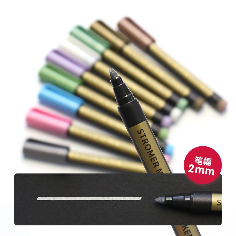 10/20PCS/Lot Metallic Markers Paints Pens Art Permanent Writing Markers for Paper Stone Glass Wall Fabric Scrapbooking Metal