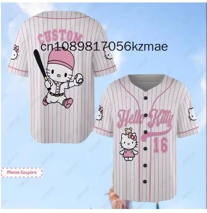 New Hello Kitty cute personalized cartoon print shirt for outdoor men