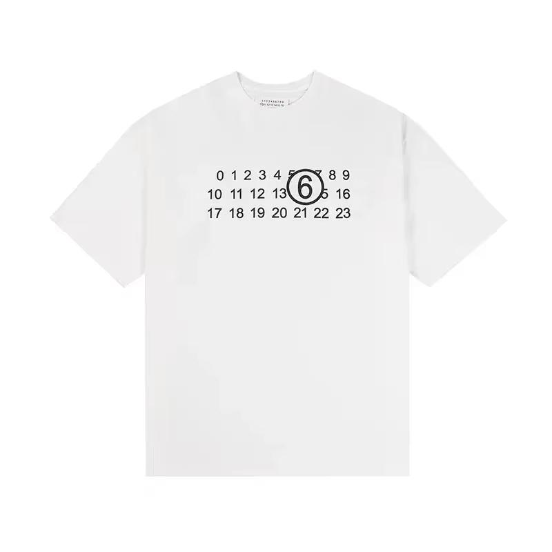 2025 Summer New Loose Black Digital Men Printed Round Neck Design T-shirt Women Fashion Casual Versatile Couples' Outfits